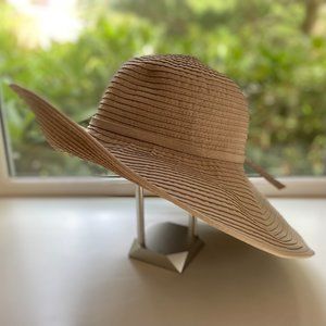 San Diego Hat Company Women's Ribbon Braid Hat with Ticking in Khaki